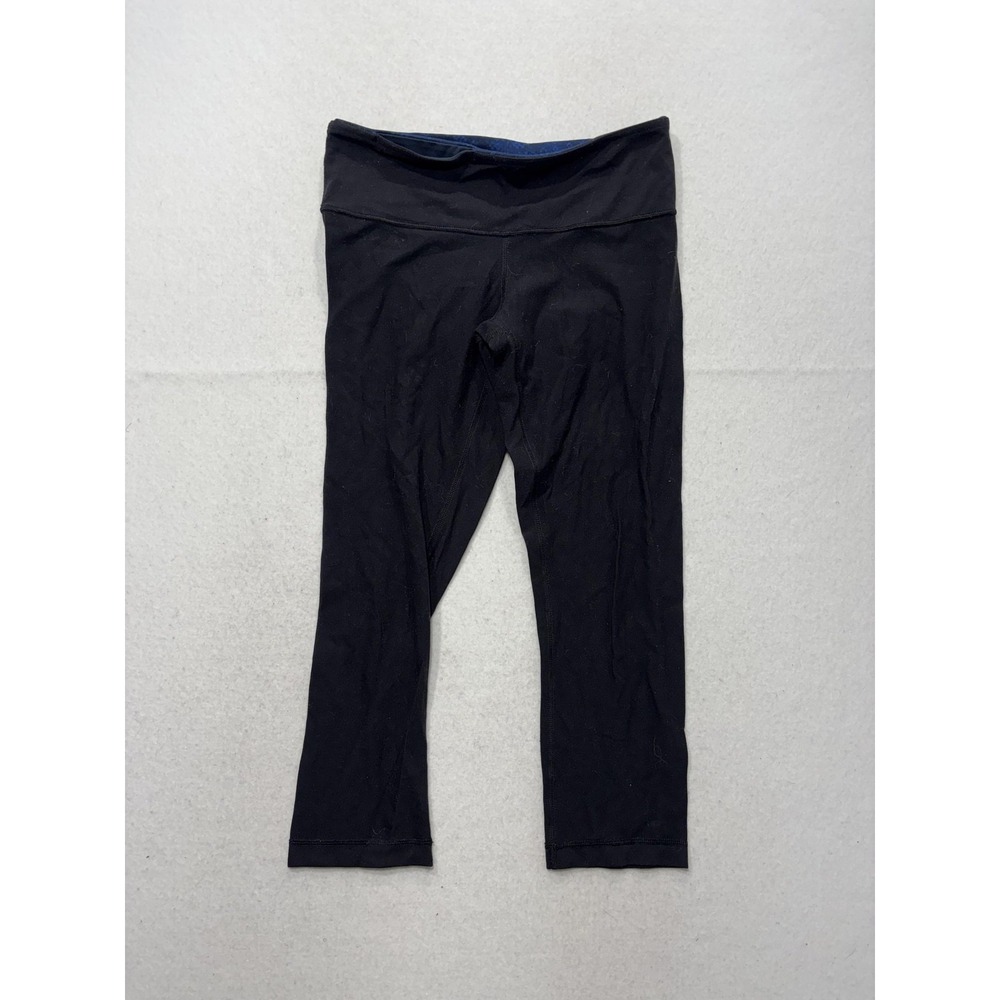Lululemon Womens 6 Black Capri Yoga Leggings 21.5 Inseam Stretch Athletic Pants
